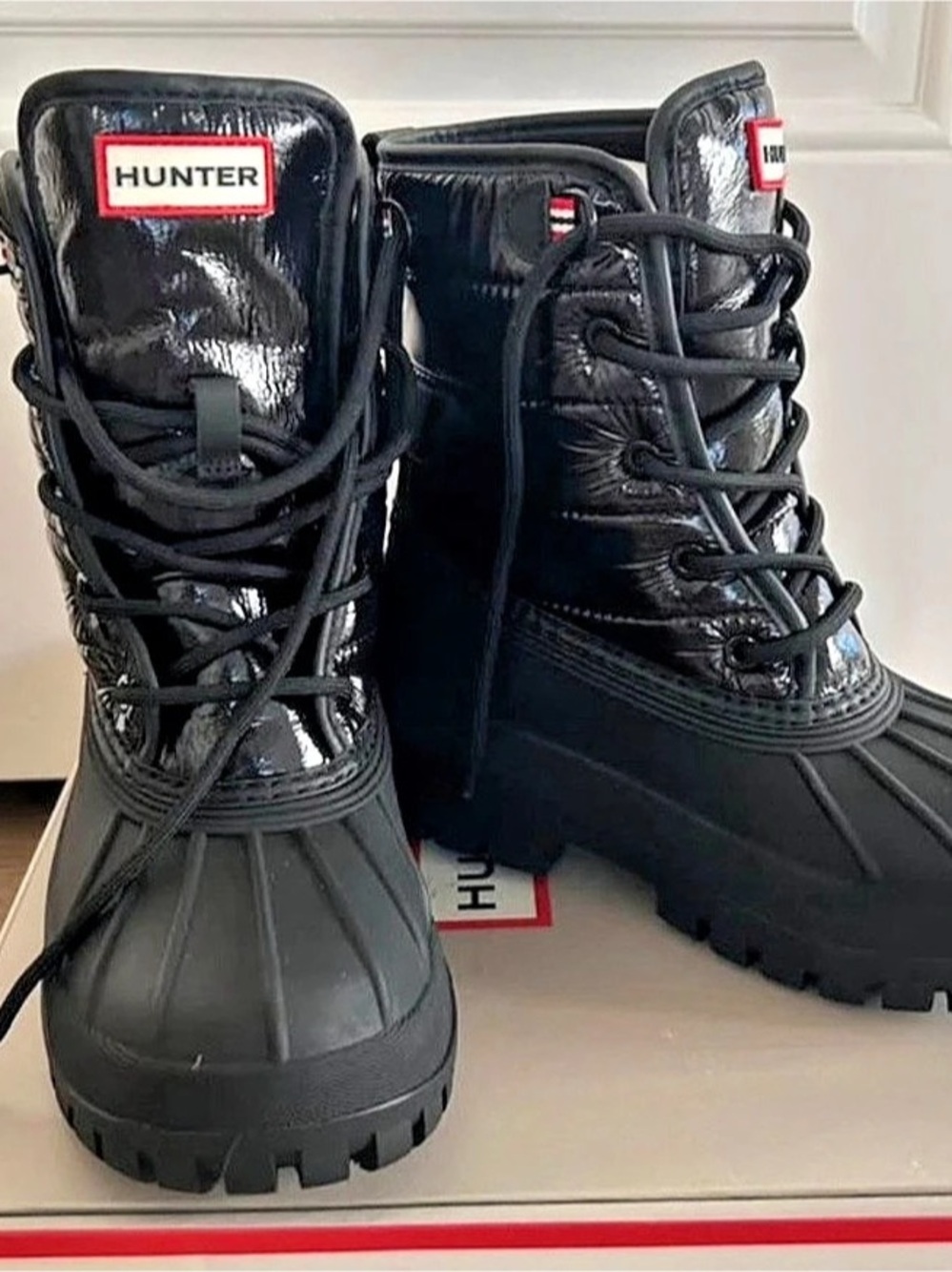 Hunter Women's Intrepid Short Snow Boot Black NWT